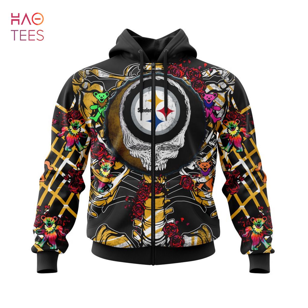 BEST NFL Pittsburgh Steelers Mix Grateful Dead, Personalized Name & Number Specialized Concepts Kits 3D Hoodie BEST NFL Pittsburgh Steelers Mix Grateful Dead, Personalized Name & Number Specialized Concepts Kits 3D Hoodie