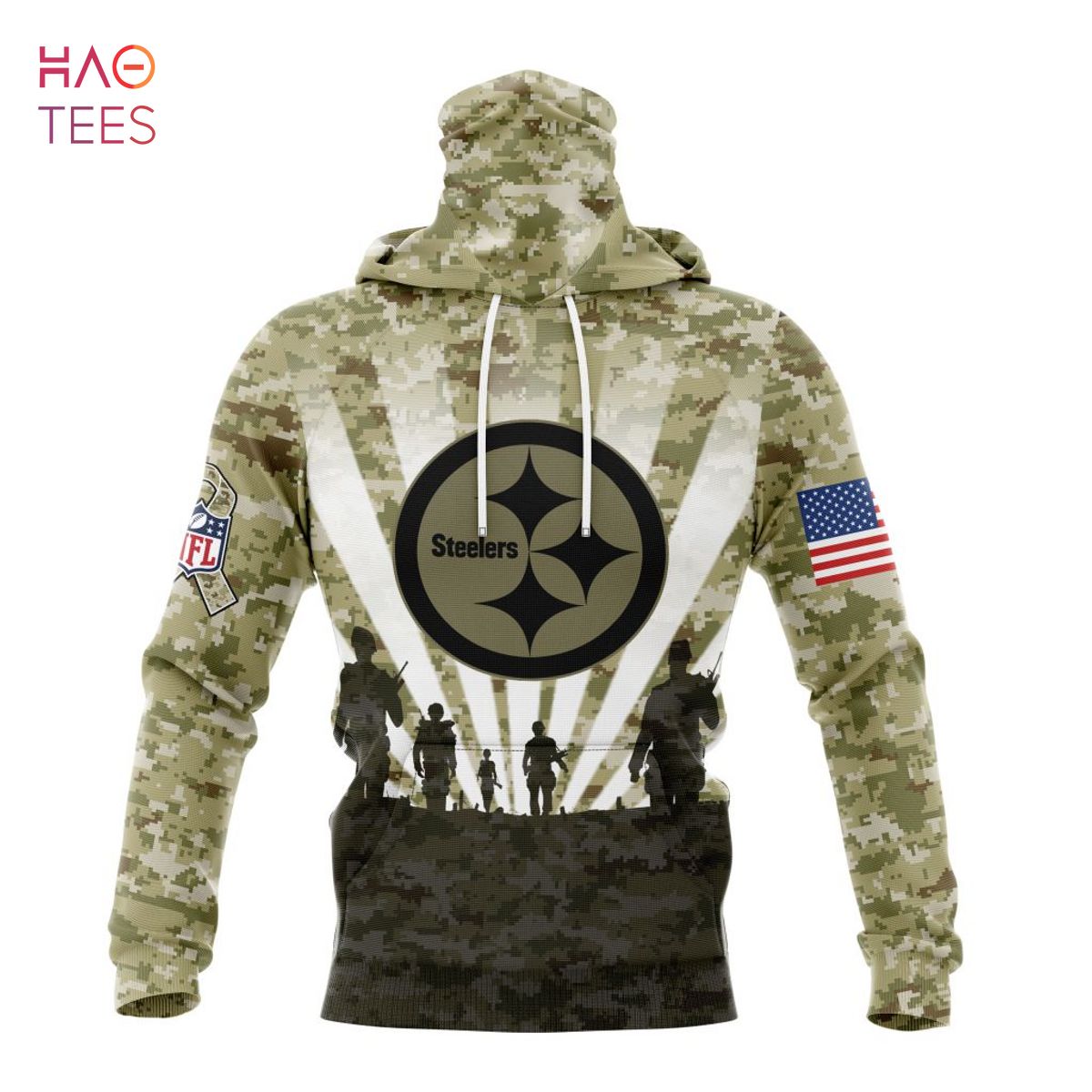 BEST NFL Pittsburgh Steelers Salute To Service - Honor Veterans And Their Families 3D Hoodie