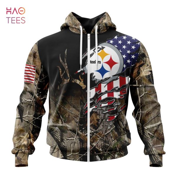 BEST NFL Pittsburgh Steelers Special Camo Realtree Hunting 3D Hoodie