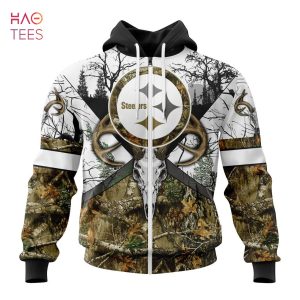 BEST NFL Pittsburgh Steelers, Specialized Specialized Design Wih Deer Skull And Forest Pattern For Go Hunting 3D Hoodie