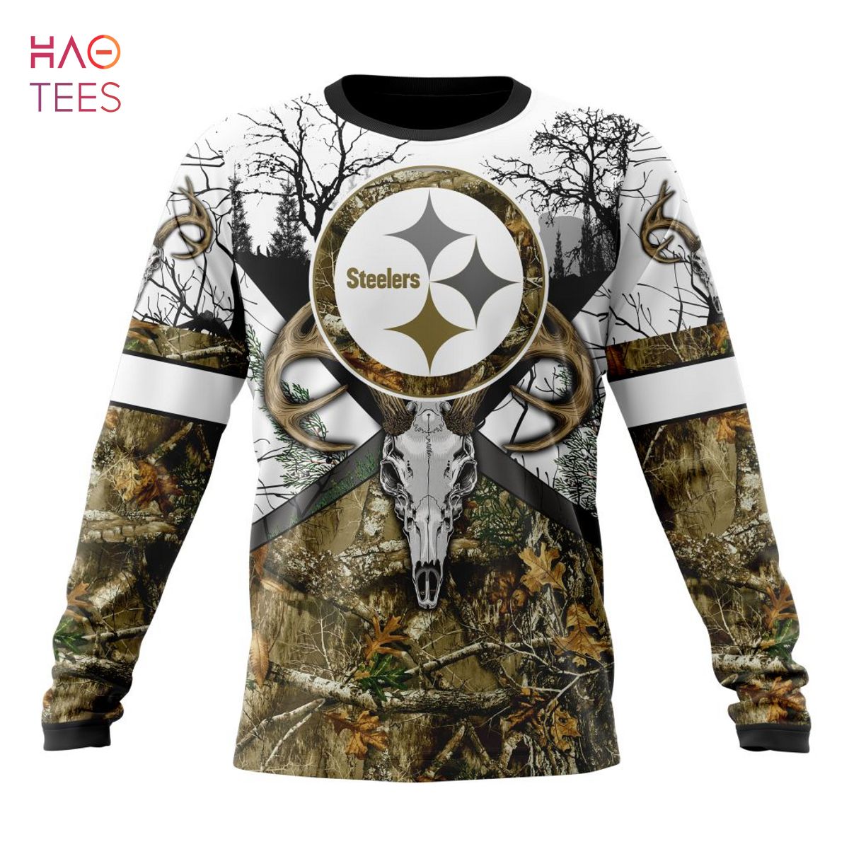 NFL Pittsburgh Steelers Fans Camo Hunting Pattern All Over Printed 3D Shirt