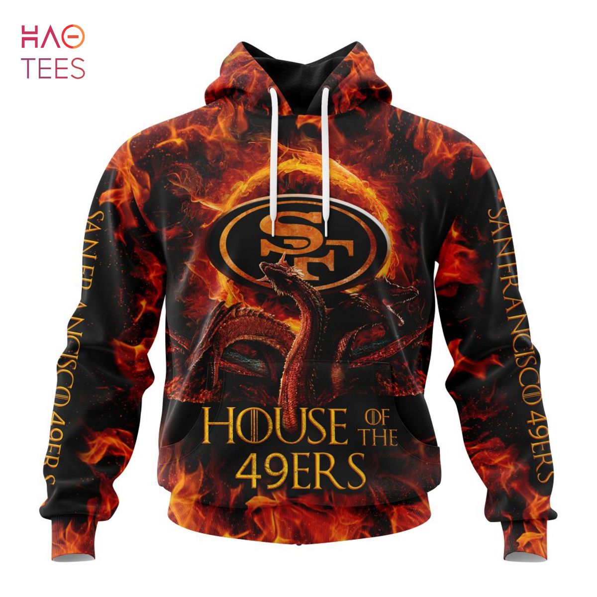 BEST NFL San Francisco 49ers GAME OF THRONES – HOUSE OF THE 49ERS 3D Hoodie