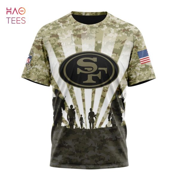 BEST NFL San Francisco 49ers Salute To Service – Honor Veterans And Their Families 3D Hoodie