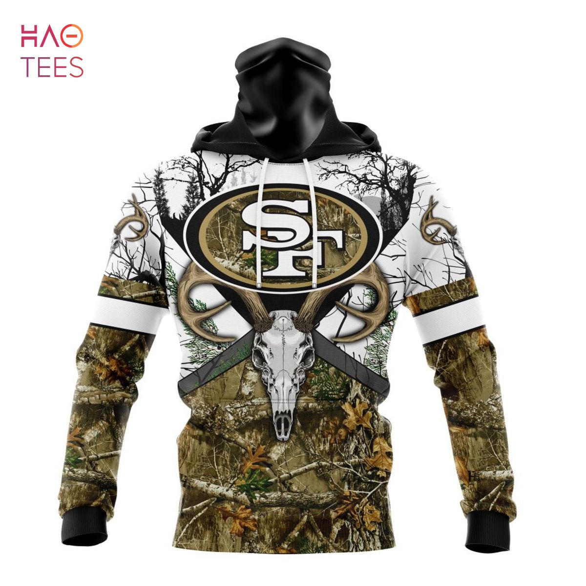 BEST NFL San Francisco 49ers, Specialized Specialized Design Wih Deer Skull And Forest Pattern For Go Hunting 3D Hoodie