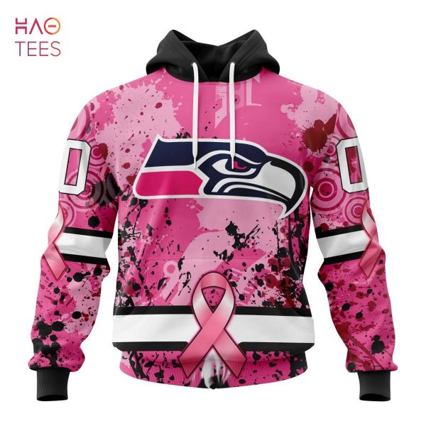 BEST NFL Seattle Seahawks, Specialized Design I Pink I Can! IN OCTOBER WE WEAR PINK BREAST CANCER 3D Hoodie