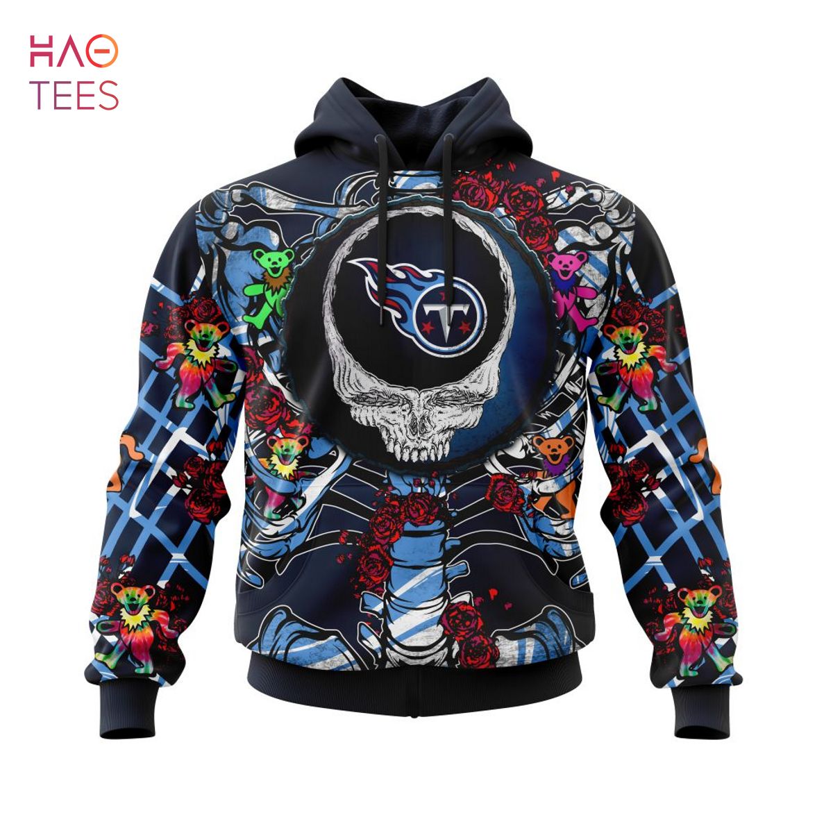 BEST NFL Tennessee Titans Mix Grateful Dead, Personalized Name & Number Specialized Concepts Kits 3D Hoodie