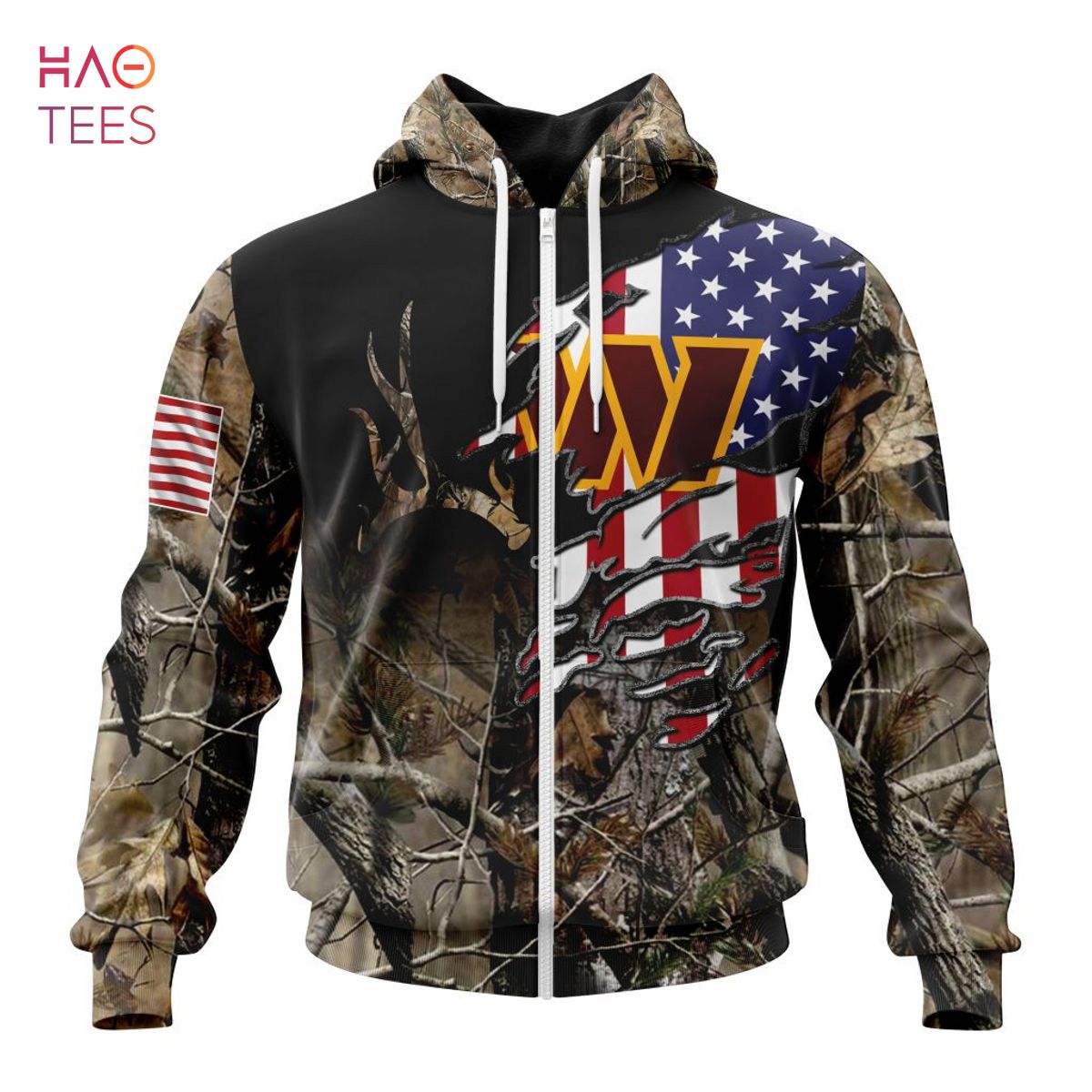 BEST NFL Washington Commanders Special Camo Realtree Hunting 3D Hoodie
