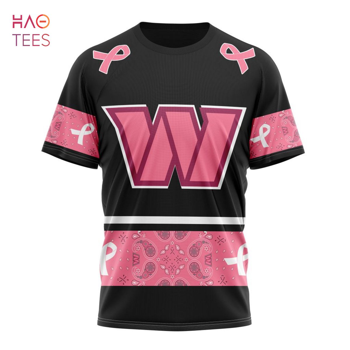 BEST NFL Washington Football Team, Specialized Design In Classic Style With Paisley! IN OCTOBER WE WEAR PINK BREAST CANCER 3D Hoodie
