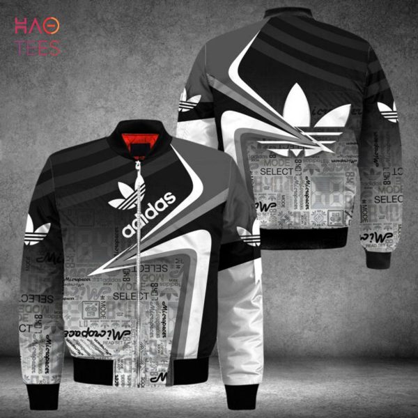 AVAILABLE Adidas Luxury Brand Ombre Black Grey Bomber Jacket Limited Edition