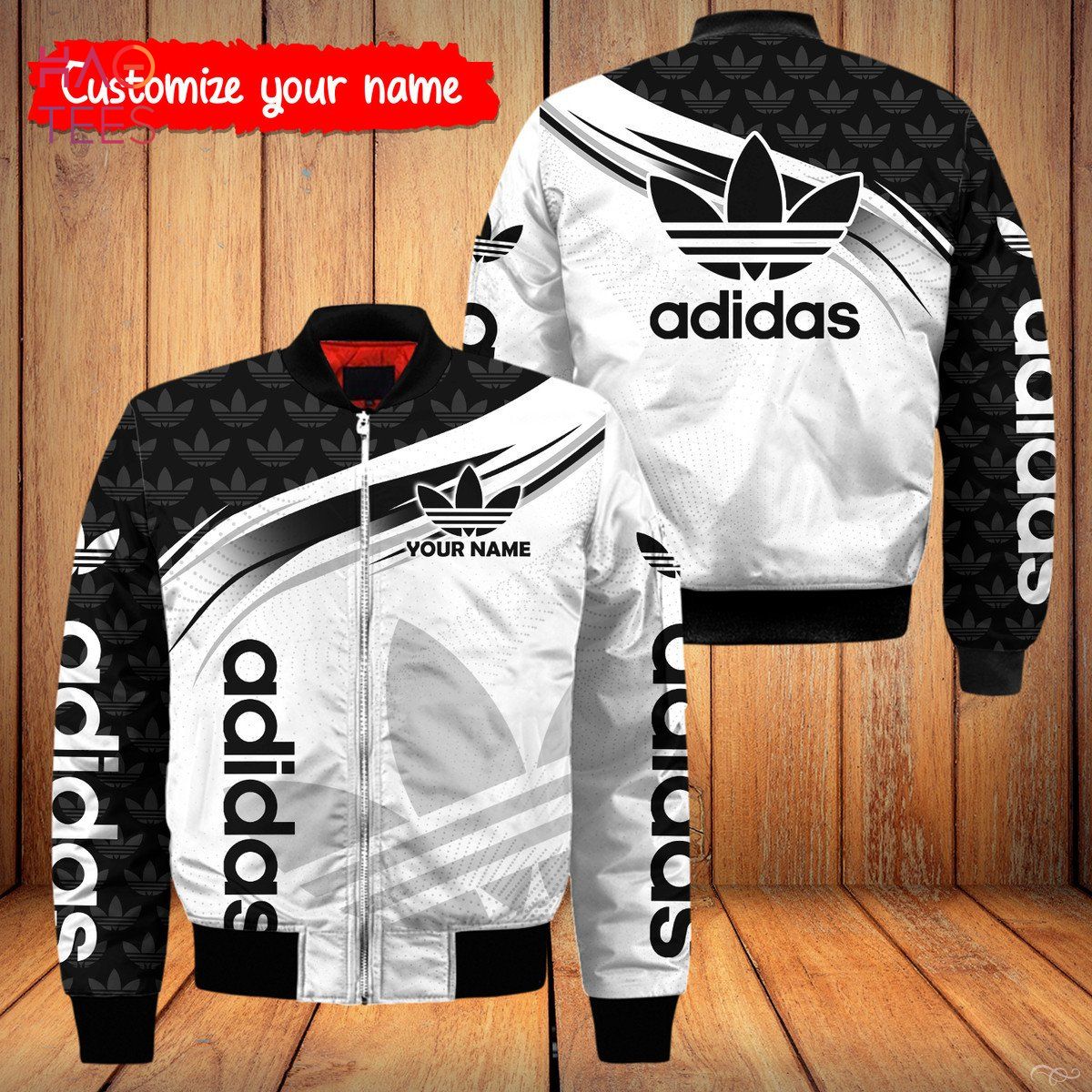 AVAILABLE Adidas Luxury Brand Printing Logo Bomber Jacket Limited Edition Luxury Store