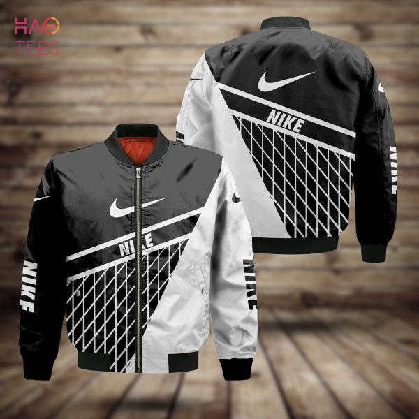 AVAILABLE Nike Luxury Brand Stripe Pattern Bomber Jacket Limited Edition