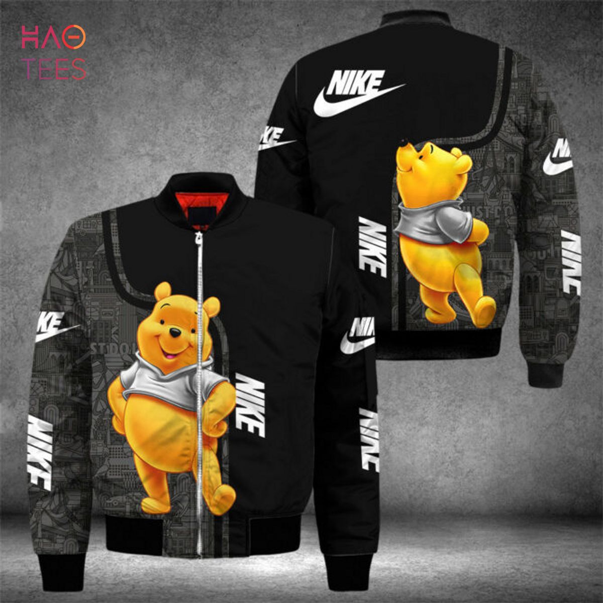 AVAILABLE Nike Luxury Brand Winnie The Pooh Bomber Jacket Limited Edition