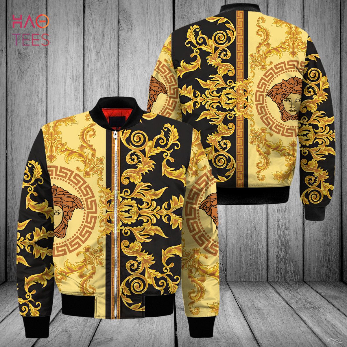AVAILABLE Versace Luxury Brand Full Printing Pattern Bomber Jacket Limited Edition