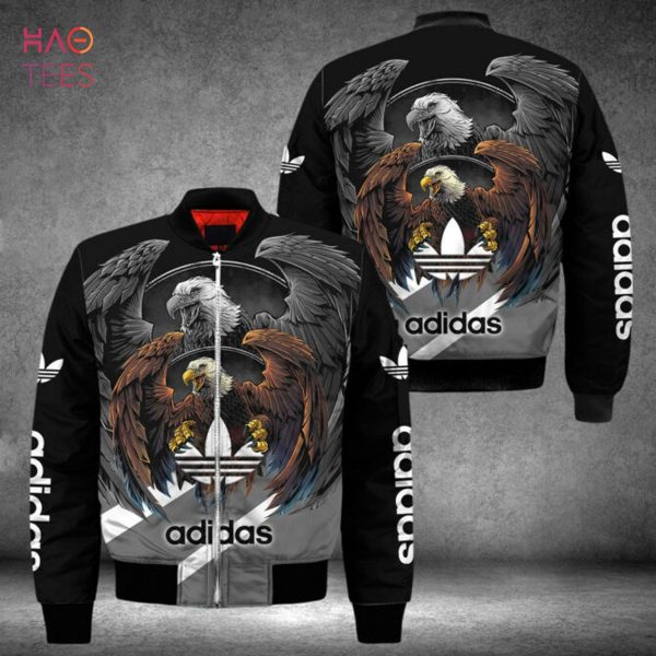 BEST Adidas Luxury Brand Eagle Printing 3D Luxury Brand Bomber Jacket POD Design