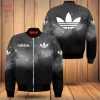 BEST Adidas Luxury Brand Ombre Black White Bomber Jacket Limited Edition