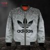 BEST Adidas Luxury Brand Ombre Black White Bomber Jacket Limited Edition