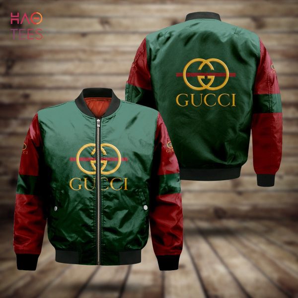 BEST Gucci Luxury Brand Red Mix Green Bomber Jacket Limited Edition