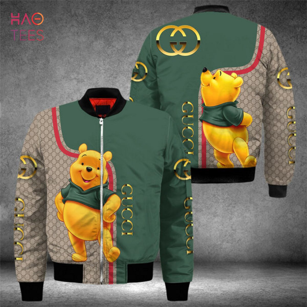 BEST Gucci Luxury Brand Winnie The Pooh Bomber Jacket POD Design