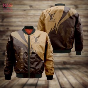 Louis Vuitton Luxury Brand Light Brown And Black Bomber Jacket - Tagotee