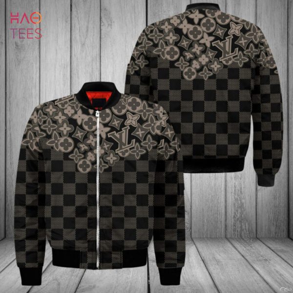 BEST Louis Vuitton Luxury Brand Square Pattern Design Bomber Jacket Limited Edition