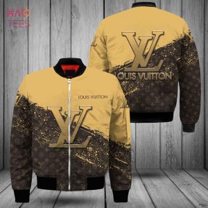 THE BEST Louis Vuitton Luxury Brand Blue Mix Gold Logo Bomber Jacket  Limited Edition