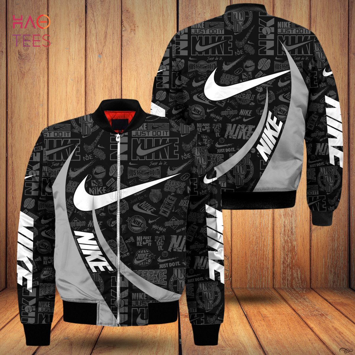 BEST Nike Luxury Brand Full Printing Pattern Bomber Jacket POD Design