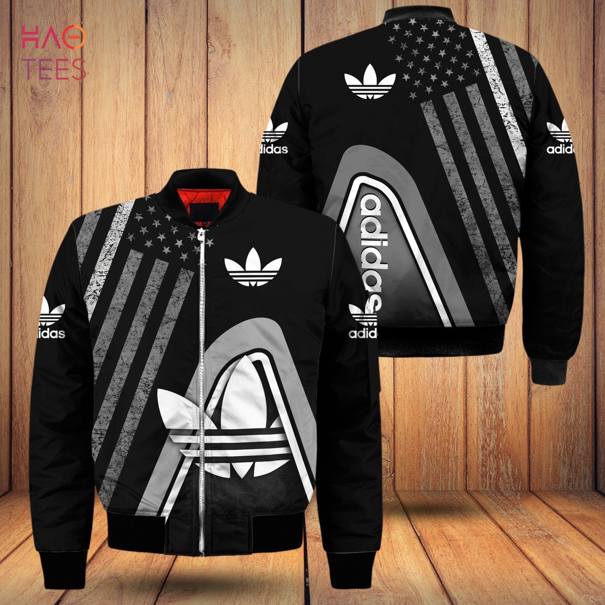 HOT Adidas American Flag Pattern Luxury Brand Bomber Jacket POD Design
