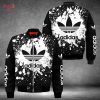 HOT Adidas Luxury Brand White Mix Black Bomber Jacket Limited Edition