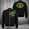 HOT Gucci Luxury Brand Black Mix Green Bomber Jacket Limited Edition