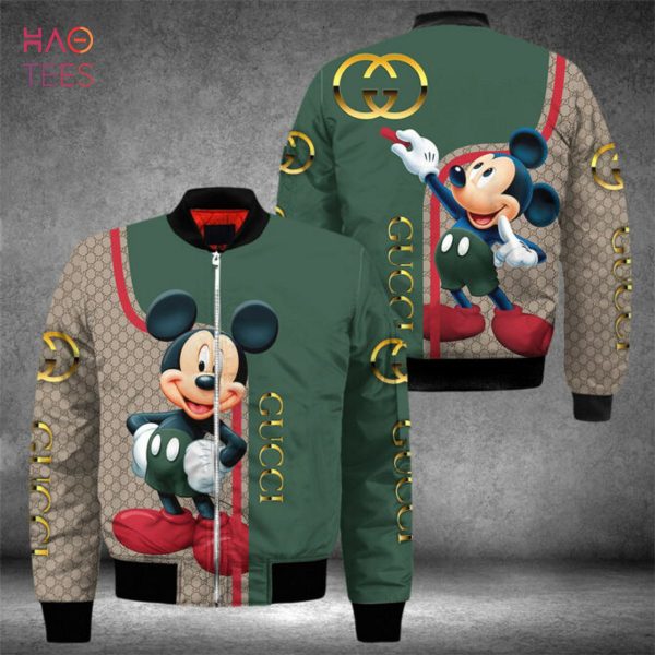 HOT Gucci Luxury Brand Mickey Mouse Bomber Jacket POD Design