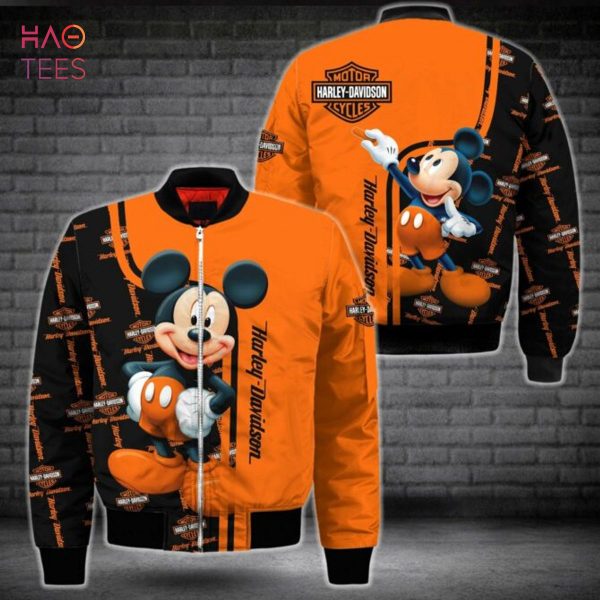 HOT Harley Davidson Mickey Mouse Luxury Brand Bomber Jacket Limited Edition
