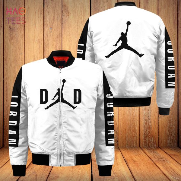 HOT Jordan Luxury Brand White Mix Black Bomber Jacket Limited Edition