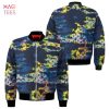 HOT Louis Vuitton Luxury Brand Black Mix Logo Pattern Bomber Jacket POD Design
