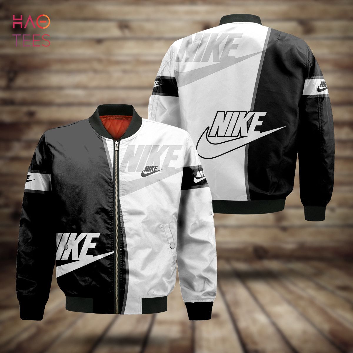 HOT Nike Luxury Brand White Mix Black Bomber Jacket Limited Edition