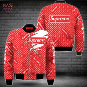 HOT Supreme Luxury Brand Full Printing Logo Bomber Jacket POD Design