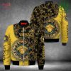 HOT Versace Luxury Brand Black Mix Logo Bomber Jacket Limited Edition HOT Versace Luxury Brand Black Mix Logo Bomber Jacket Limited Edition