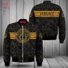 HOT Versace Luxury Brand Black Mix Gold Bomber Jacket Limited Edition HOT Versace Luxury Brand Black Mix Gold Bomber Jacket Limited Edition