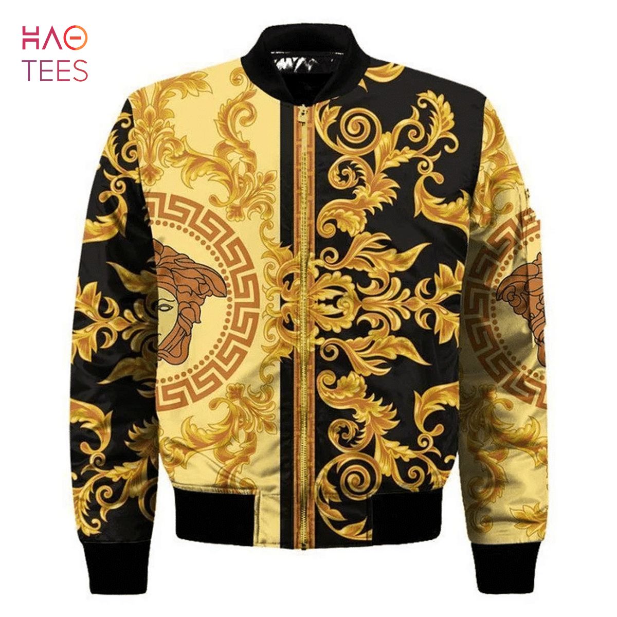 HOT Versace Luxury Brand Full Printing Pattern Bomber Jacket Limited Edition