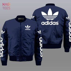 NEW Adidas Blue Mix White Luxury Brand Bomber Jacket Limited Edition