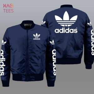 NEW Adidas Blue Mix White Luxury Brand Bomber Jacket Limited Edition
