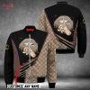 NEW Gucci Luxury Brand Blue Mix Gold Logo Bomber Jacket Limited Edition