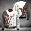 NEW Louis Vuitton Luxury Brand Stripe Gold Bomber Jacket Limited Edition