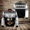 THE BEST Adidas Luxury Brand Printing 3D Black White Bomber Jacket Limited Edition
