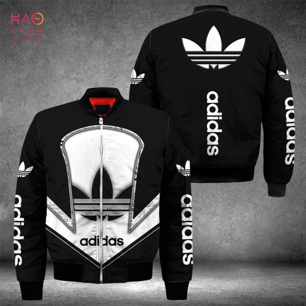 THE BEST Adidas White Mix Black Luxury Brand Bomber Jacket Limited Edition