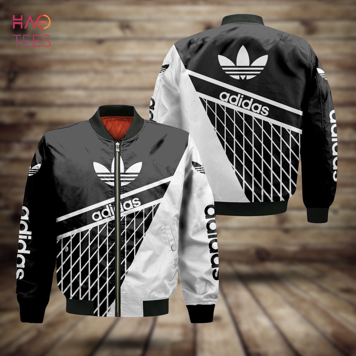 THE BEST Adidas White Stripe Mix Color Luxury Brand Bomber Jacket Limited Edition
