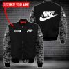 THE BEST Nike Luxury Brand Dark Grey Bomber Jacket Limited Edition