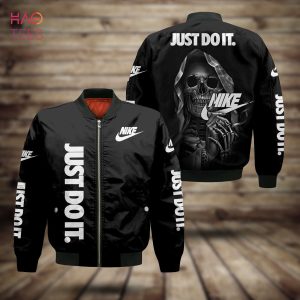 THE BEST Nike Luxury Brand Full Black Bomber Jacket POD Design