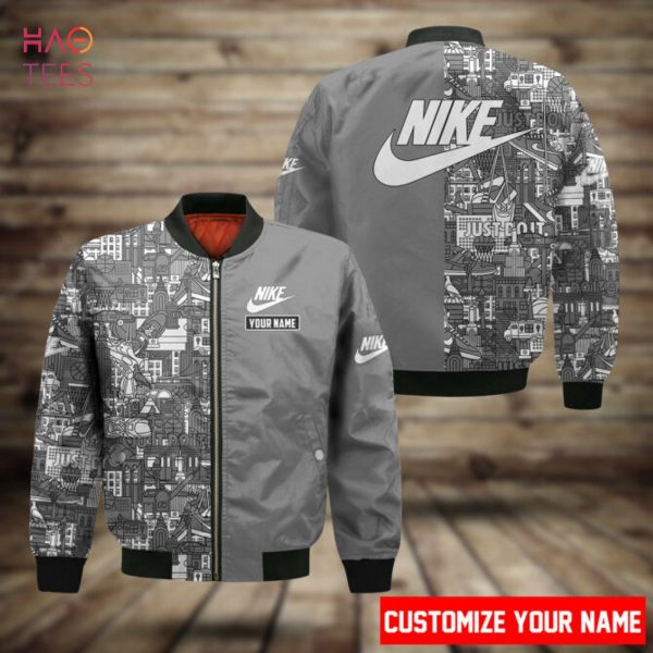 THE BEST Nike Luxury Brand Grey Color Mix Printing Pattern Limited Edition