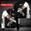 THE BEST Nike Luxury Brand Ombre Black Color Bomber Jacket POD Design