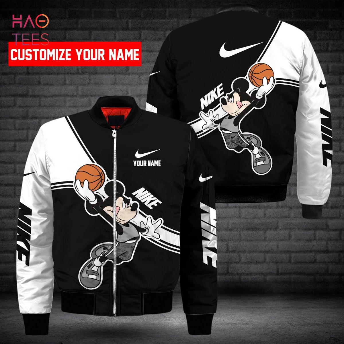 THE BEST Nike Luxury Brand Mickey Mouse Bomber Jacket POD Design Luxury Store